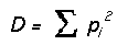 Simpson index formula